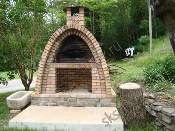 мангал из кирпича проекты фото