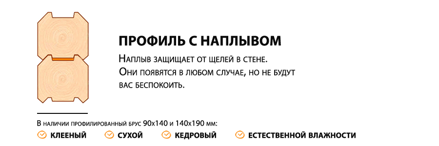 Профилированный брус с наплывом